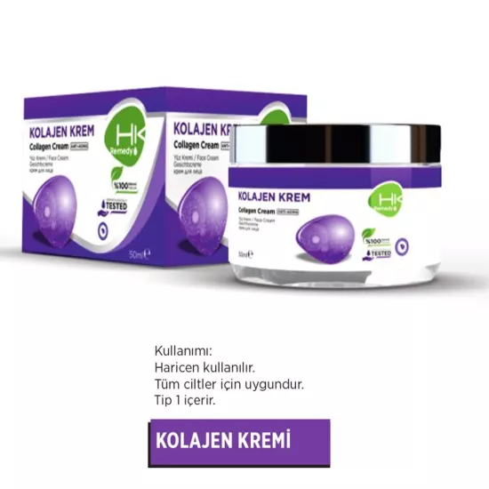 Doğal kırışıklık kolajen krem